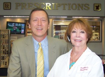 Marshall University School of Pharmacy announces creation of new academic scholarship Dr. Kevin Yingling, left, today announced creation of a new endowed scholarship fund that honors Paula Campbell Butterfield, right, a pharmacist and longtime owner of Trivillian’s Pharmacy in Charleston.